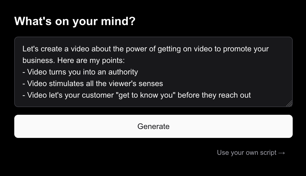 Thoughtbot - AI Powered Instant Video Production